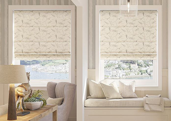 Dragonflies, Natural - Twist&Fit Roman Blind - Image 3